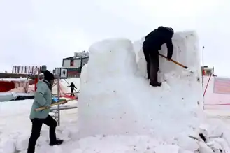 Erciyes'te Uluslararası Kar Heykel Festivali